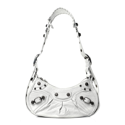 Balenciaga Agneau Arena Le Cagole Shoulder Bag XS Optic White 3 of 11