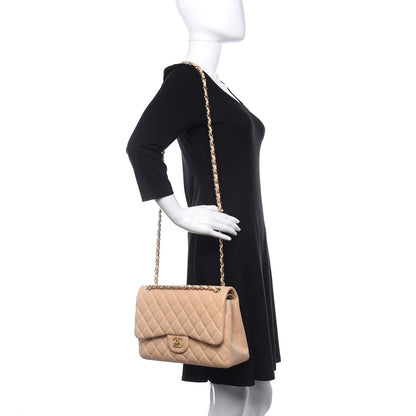 Chanel Lambskin Quilted Jumbo Double Flap Beige 2 of 10