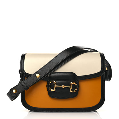Gucci Azalea Calfskin Tri-Color Horsebit 1955 Shoulder Bag Mystic White Sun Oil Black 1 of 10