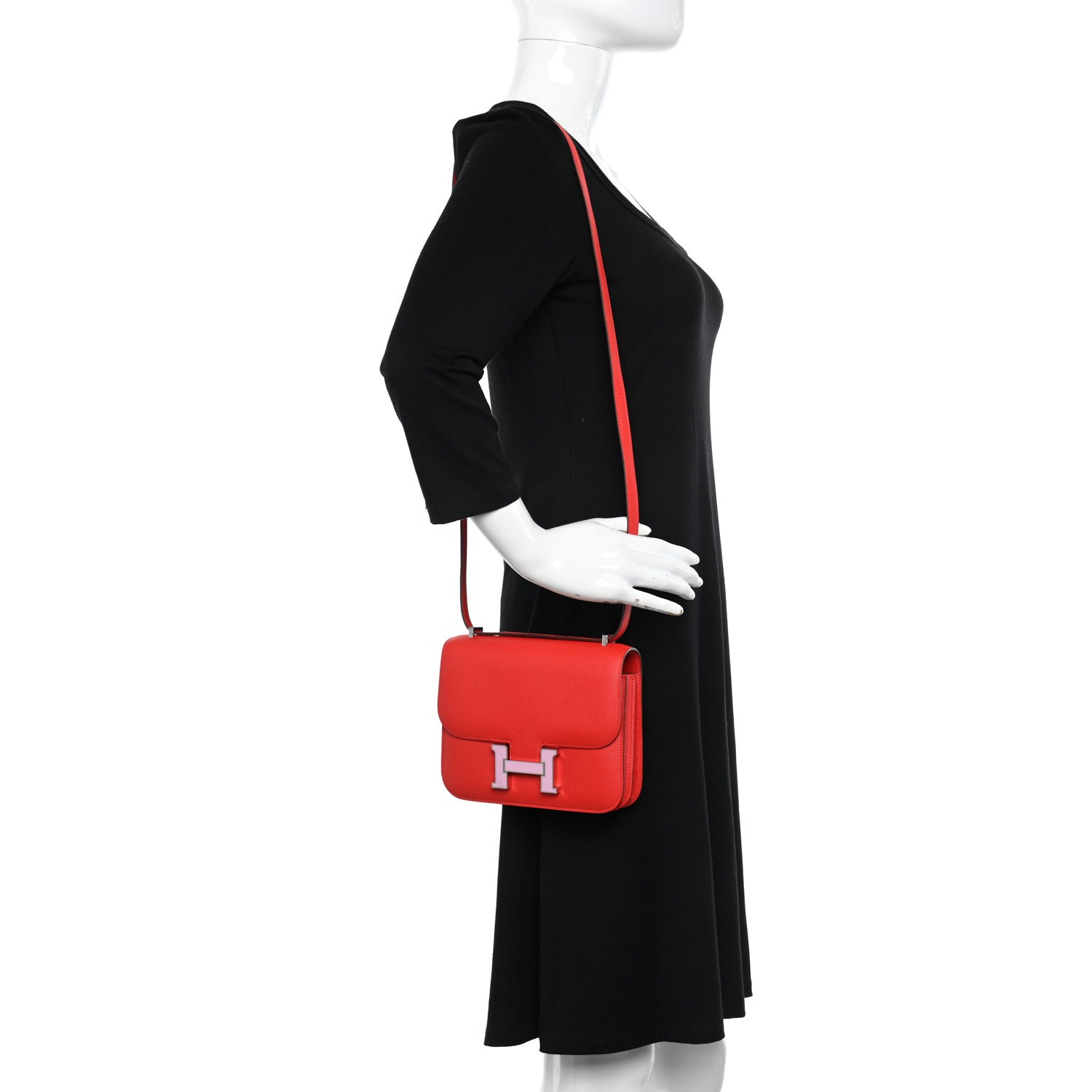 Hermes Epsom Enamel Constance 18 Rouge de Coeur Mauve Sylvestre 2 of 11