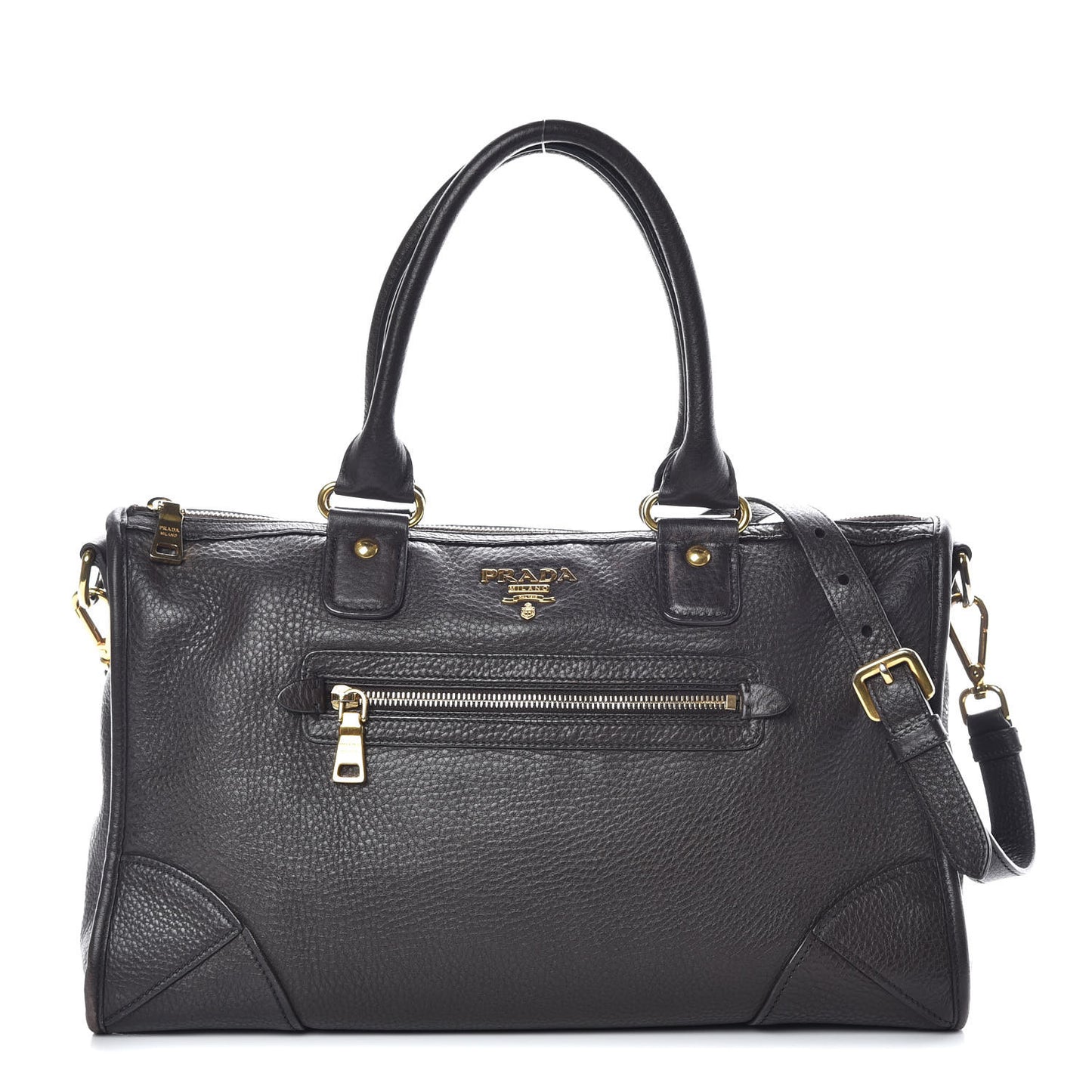 Vitello Daino Shopping Satchel Teak