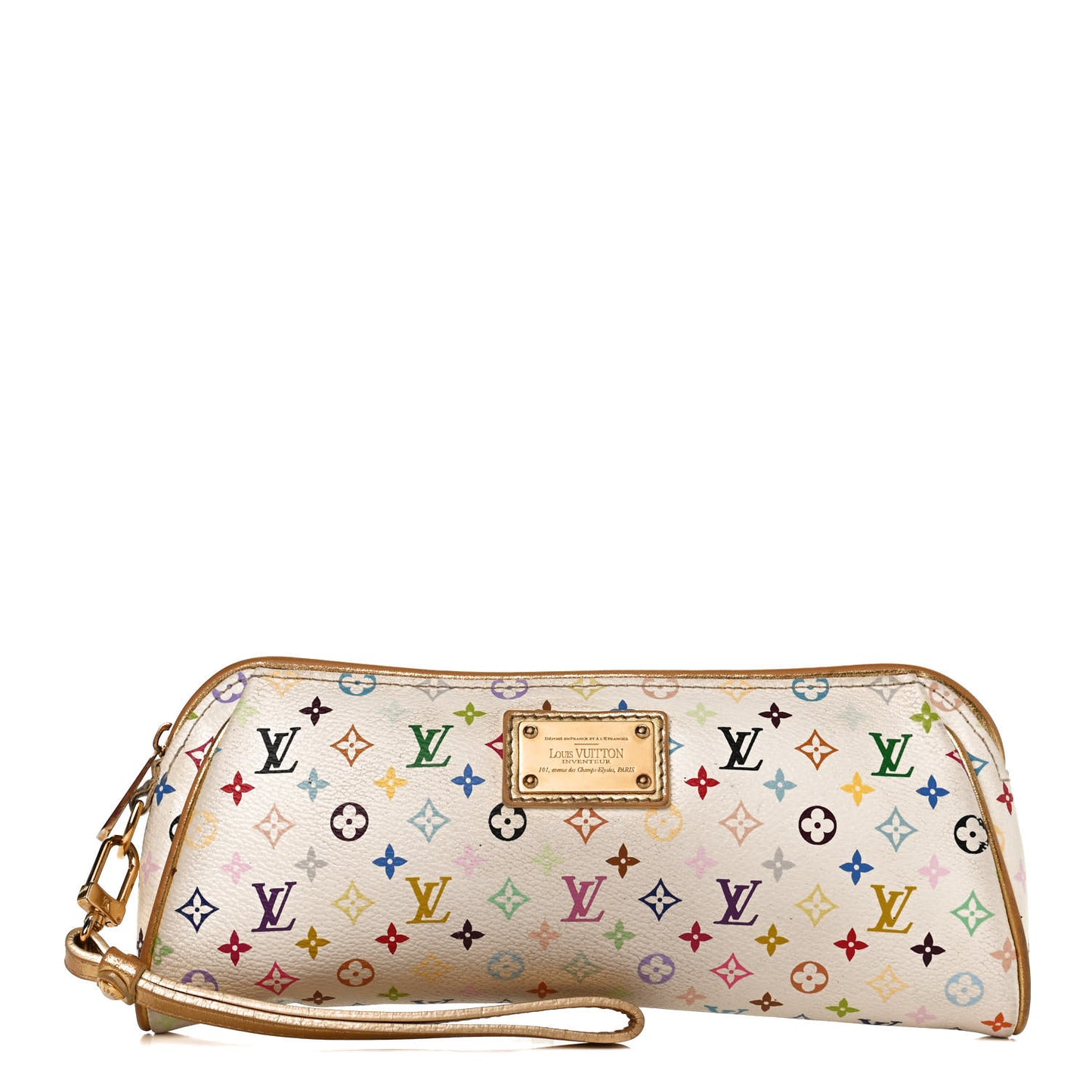 Monogram Multicolor Kate Clutch White