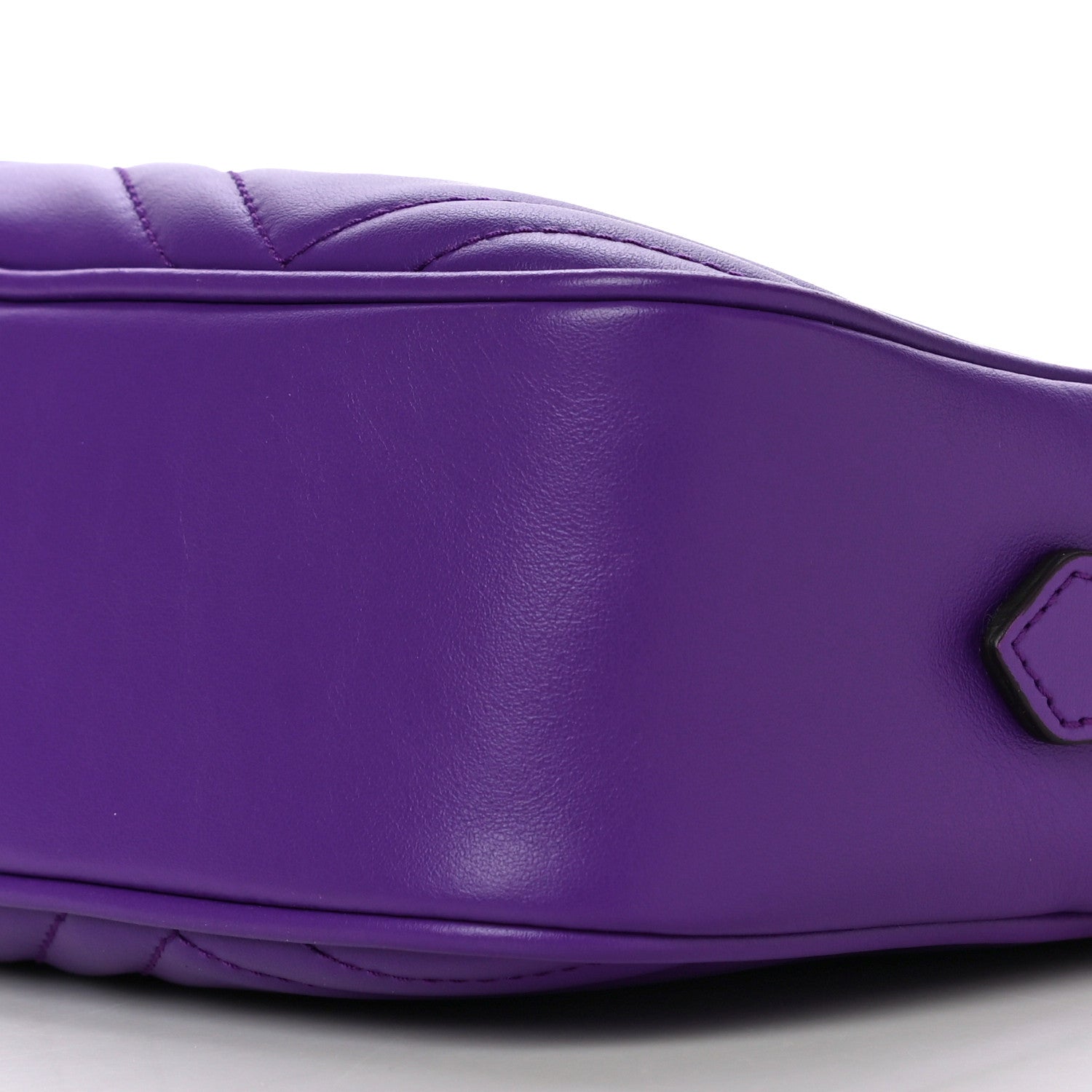 Gucci Calfskin Matelasse Small GG Marmont Chain Shoulder Bag Shine Purple 9 of 12
