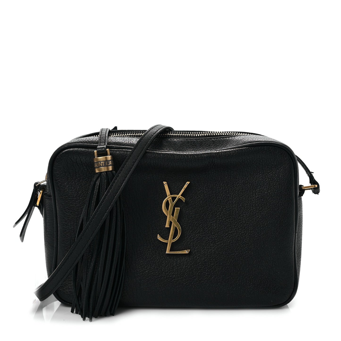 Lambskin Monogram Small Lou Camera Bag Black