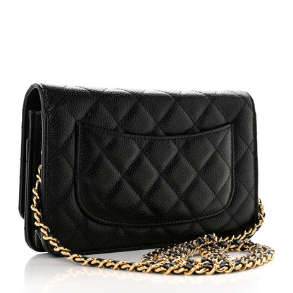 Chanel Caviar Quilted Wallet on Chain WOC Black 3 of 11