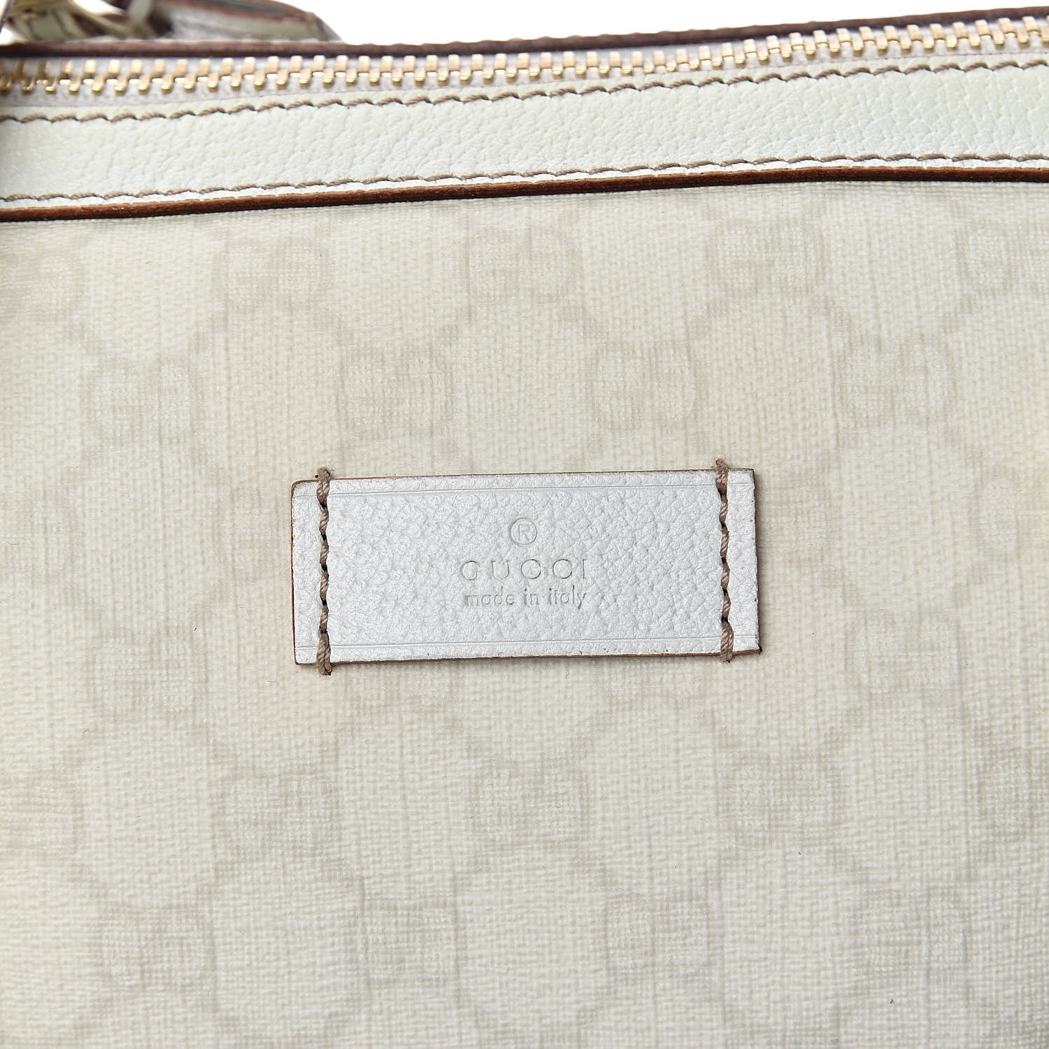 Gucci GG Plus Monogram Web Large Carry On Duffle Bag White 8 of 11