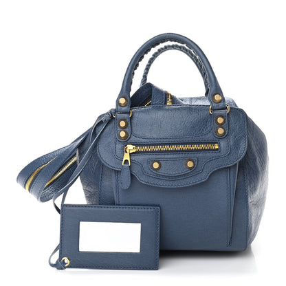 Balenciaga Agneau Giant 12 Gold Hardware Traveler Convertible Backpack Bleu Persan 3 of 11