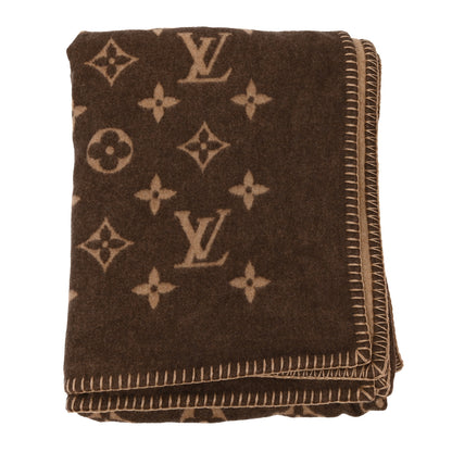 Louis Vuitton Wool Cashmere Neo Monogram Blanket Marron 2 of 4