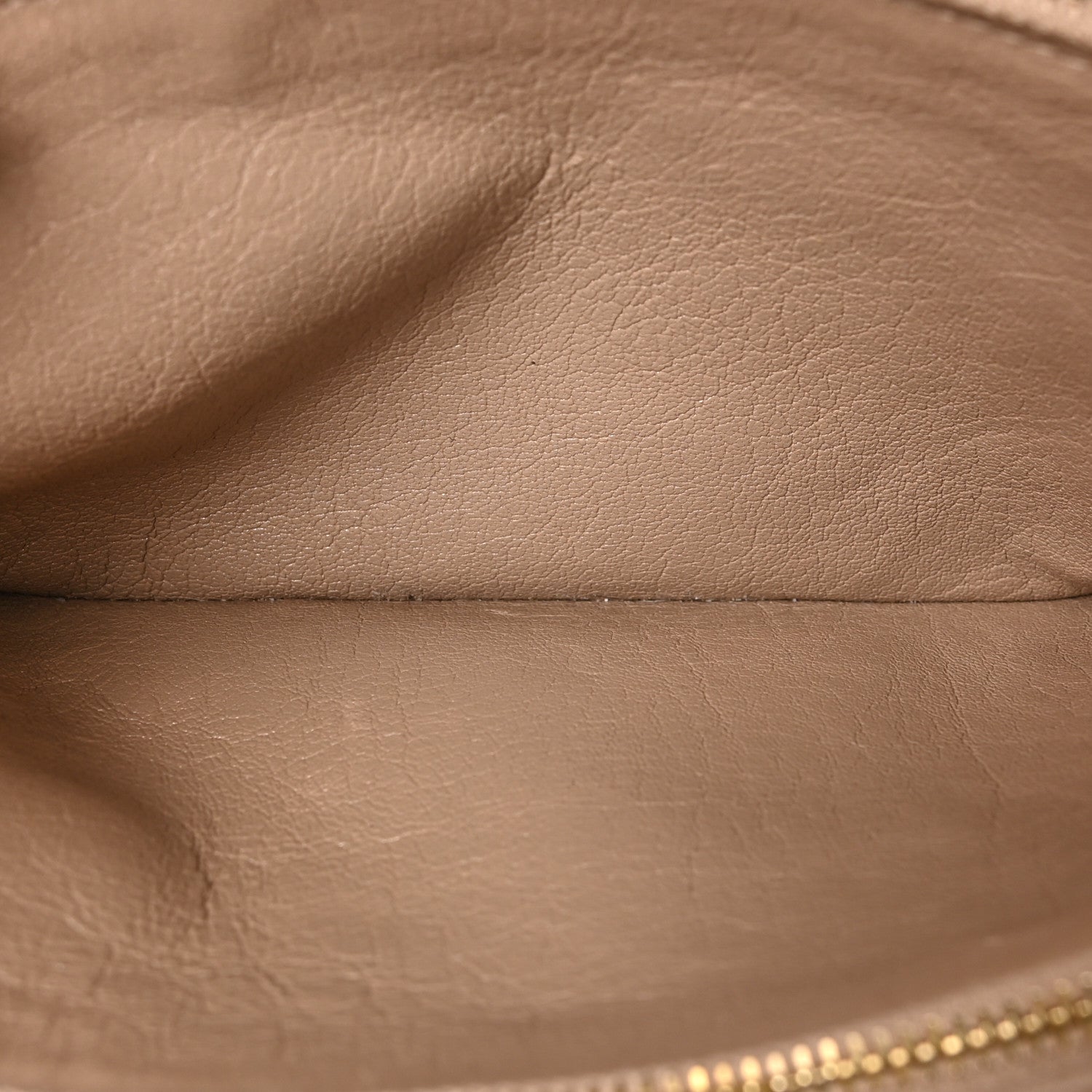 Saint Laurent Grained Lambskin Quilted Mini Becky Double Zip Bag Natural Tan 6 of 10