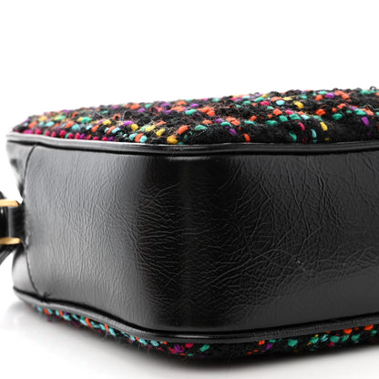 Saint Laurent Tweed Calfskin Monogram Lou Camera Bag Black 9 of 15