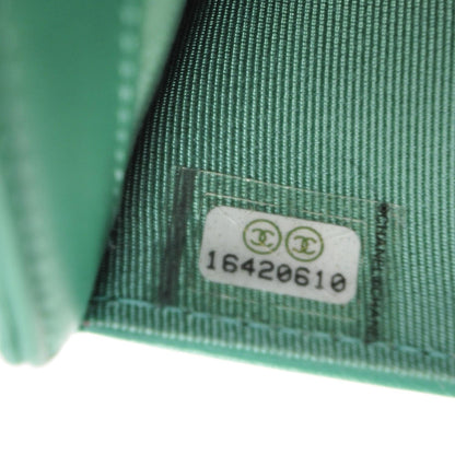 Chanel Calfskin Quilted Large Yen Wallet Menthe Green 9 of 10