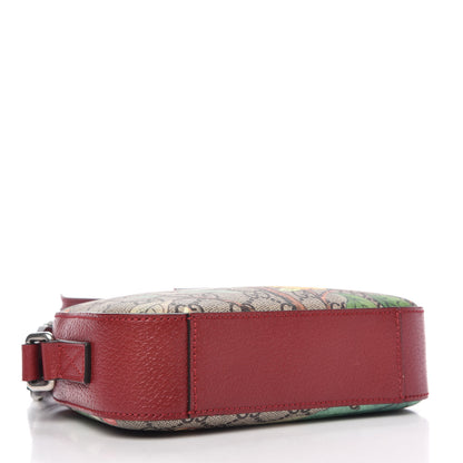 Gucci GG Supreme Monogram Tian Web Small Camera Bag Beige Multicolor Red 4 of 10