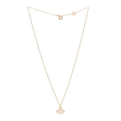 Bulgari 18K Rose Gold Diamond Mother of Pearl Small Divas' Dream Pendant Necklace 3 of 4