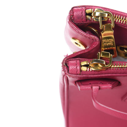 Prada Saffiano Lux Small Galleria Double Zip Tote Fuxia 21 of 26