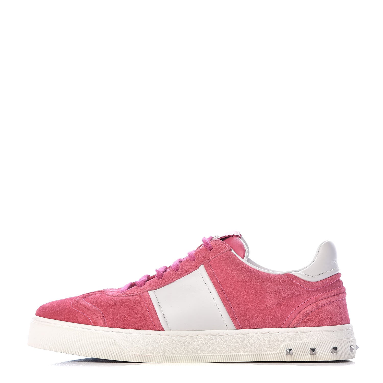 Valentino Garavani Suede Womens Flycrew Sneakers 39 Shadow Pink Optic White 1 of 13