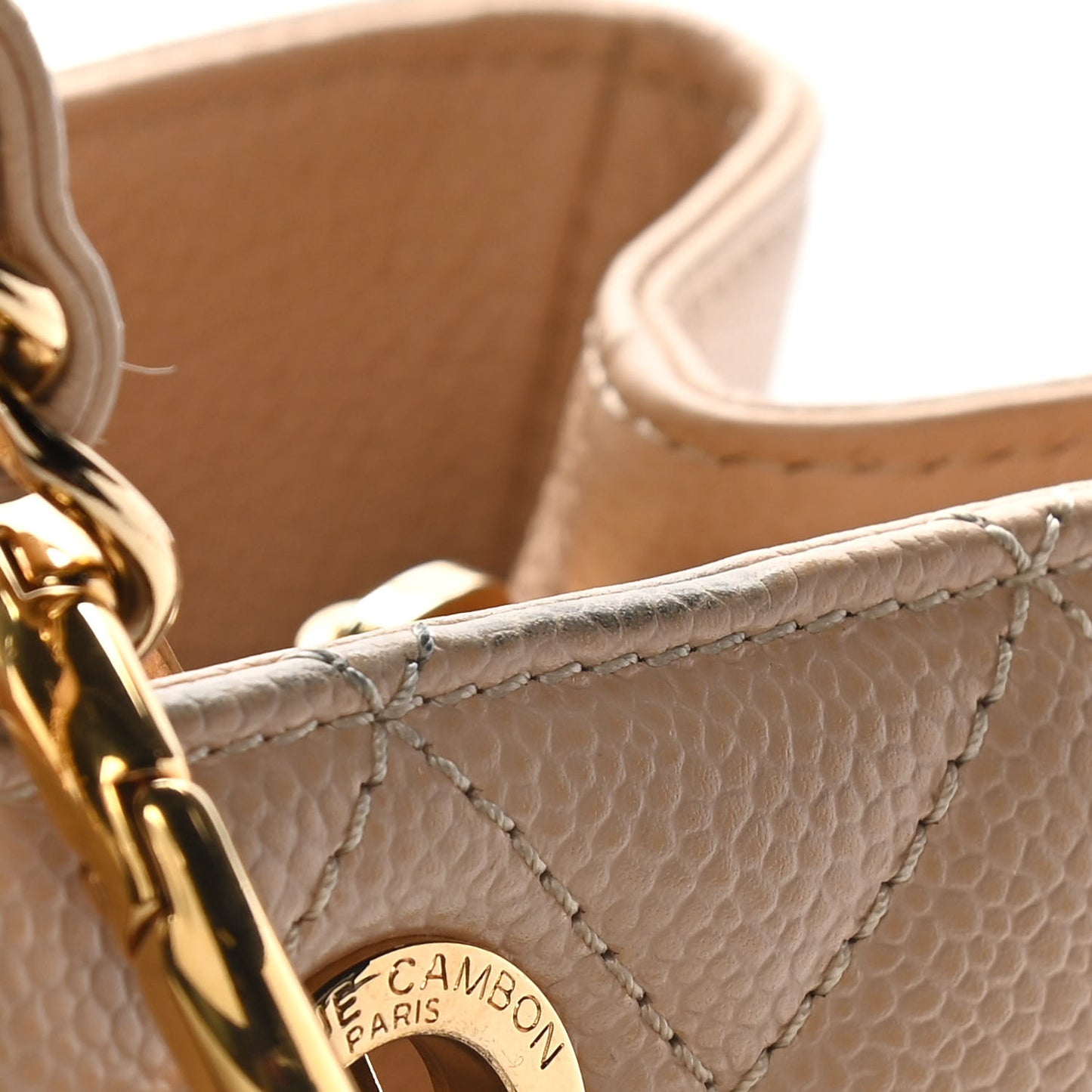 Caviar Quilted Grand Shopping Tote GST Beige Clair