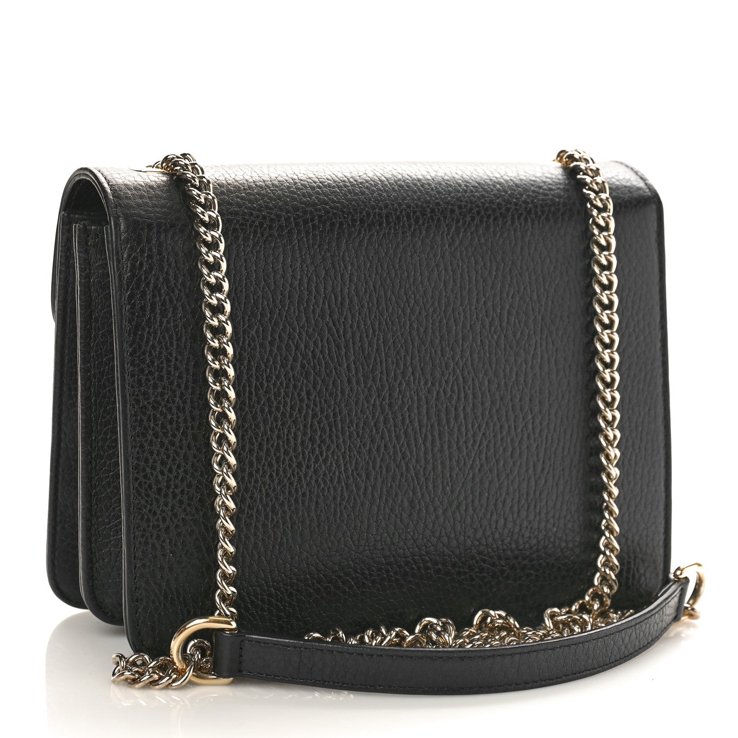 Gucci Dollar Calfskin Small Interlocking G Shoulder Bag Black 2 of 9