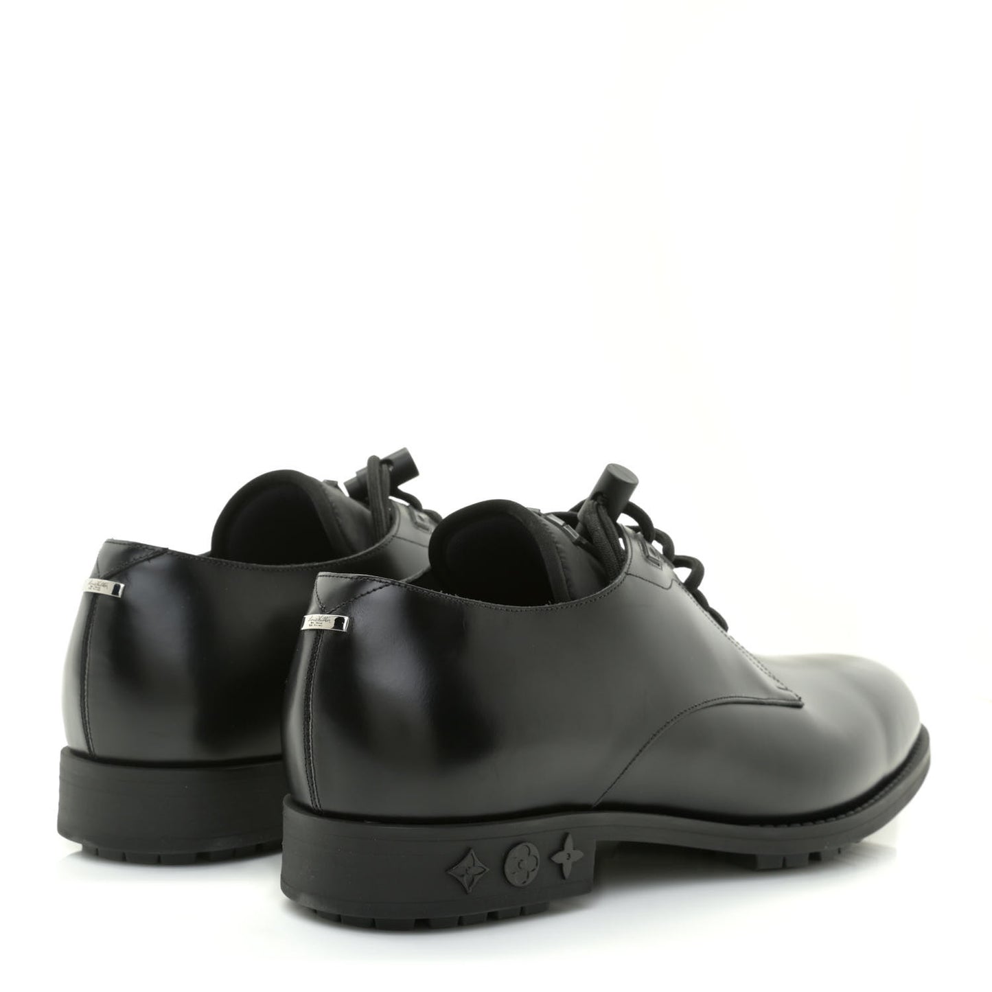 Calfskin Mens Formal Derby Shoes 8.5 Black