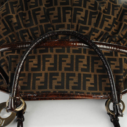 Fendi Zucca Patent Large Chef Shopper Tote Tobacco 12 of 13