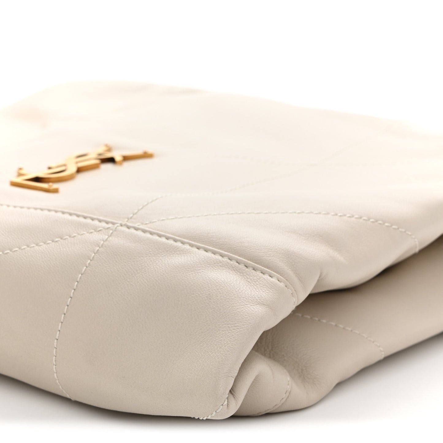 Lambskin Matelasse Monogram Medium Jamie 4.3 Pochon Crema Soft