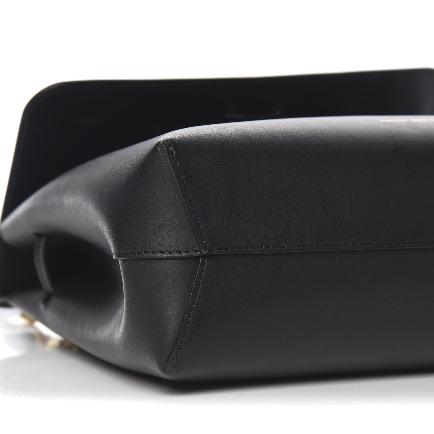 Calfskin Mini Lady Bag Black Blu