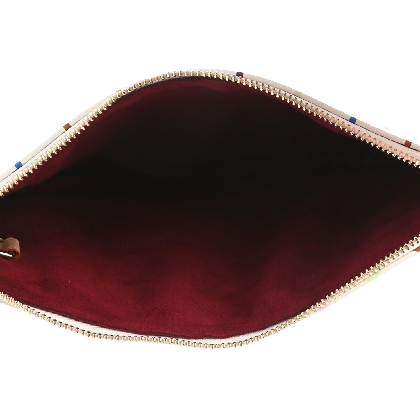 Monogram Multicolor Pochette Plate GM White