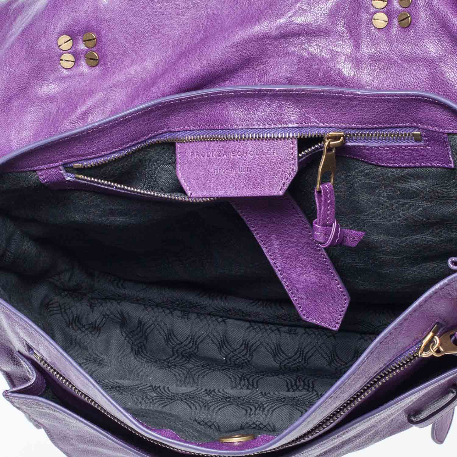 Proenza Schouler Lambskin PS1 Large Satchel Plum 7 of 9