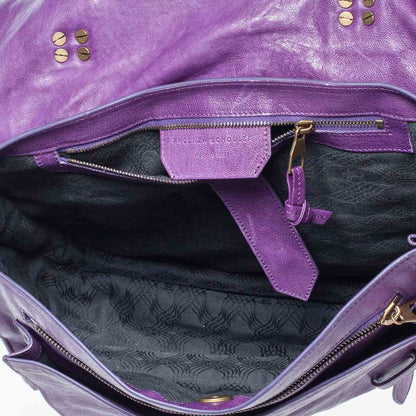Proenza Schouler Lambskin PS1 Large Satchel Plum 7 of 9