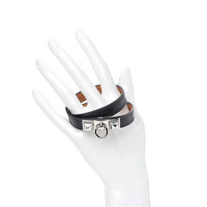 Hermes Box Rivale Double Tour Bracelet S Black 2 of 6