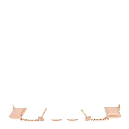 Hermes 18K Rose Gold Diamond PM Collier de Chien Rock Earrings 3 of 4