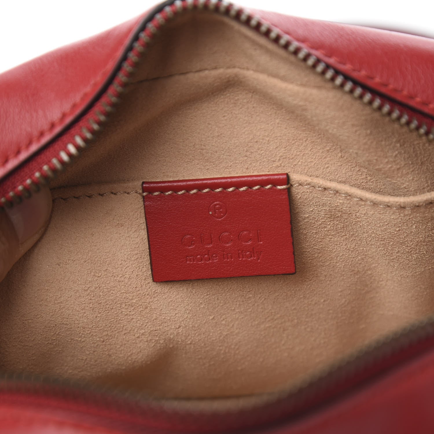 Gucci Calfskin Matelasse Mini GG Marmont Chain Shoulder Bag Hibiscus Red 5 of 9
