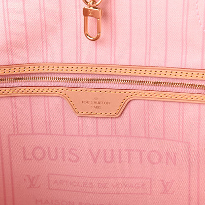Louis Vuitton Damier Azur Neo Neverfull MM Rose Ballerine 8 of 9
