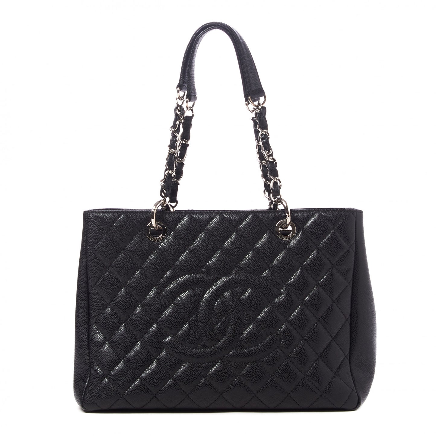 Caviar Quilted Grand Shopping Tote GST Black
