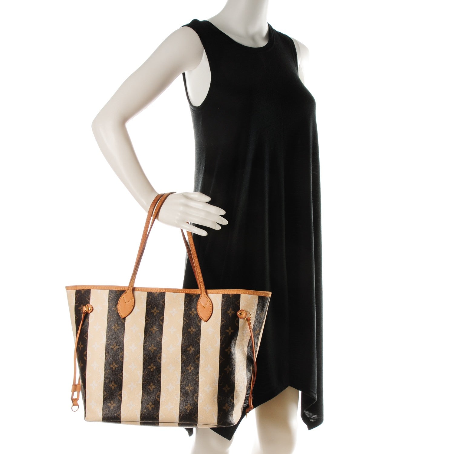 Louis Vuitton Monogram Rayures Neverfull MM 2 of 8