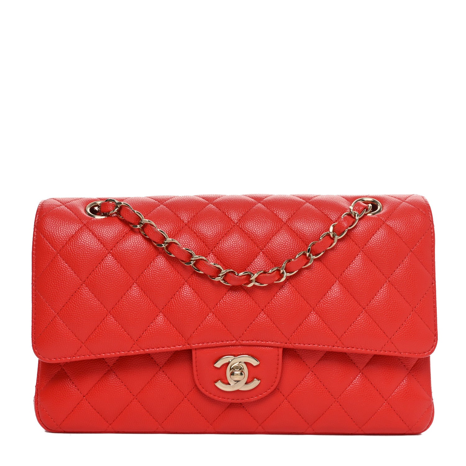 Chanel Caviar Quilted Medium Double Flap Red 1 of 11