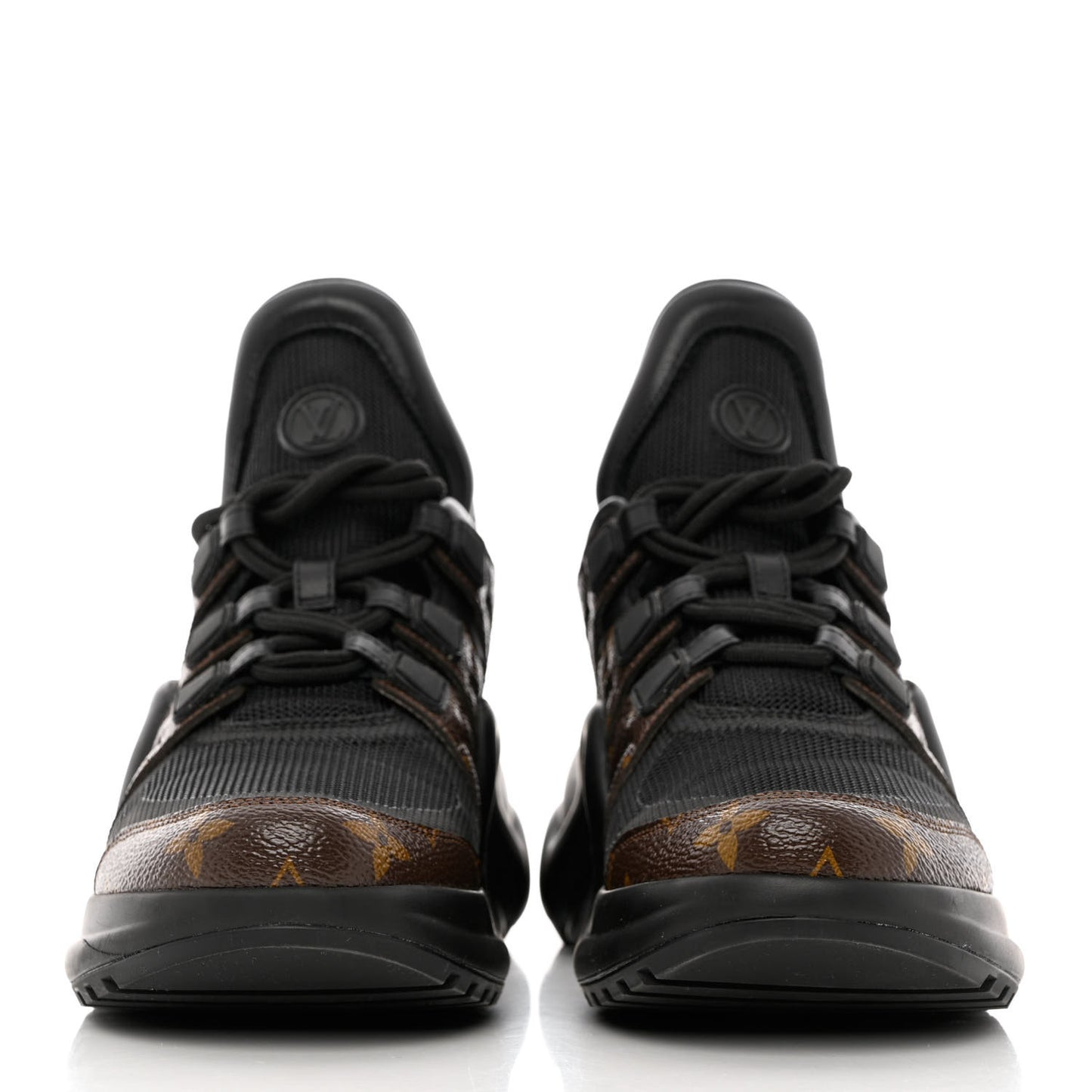 Calfskin Patent Monogram LV Archlight Sneakers 38.5 Black