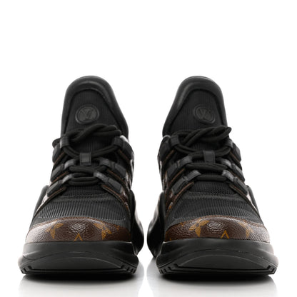 Louis Vuitton Calfskin Patent Monogram LV Archlight Sneakers 38.5 Black 2 of 10