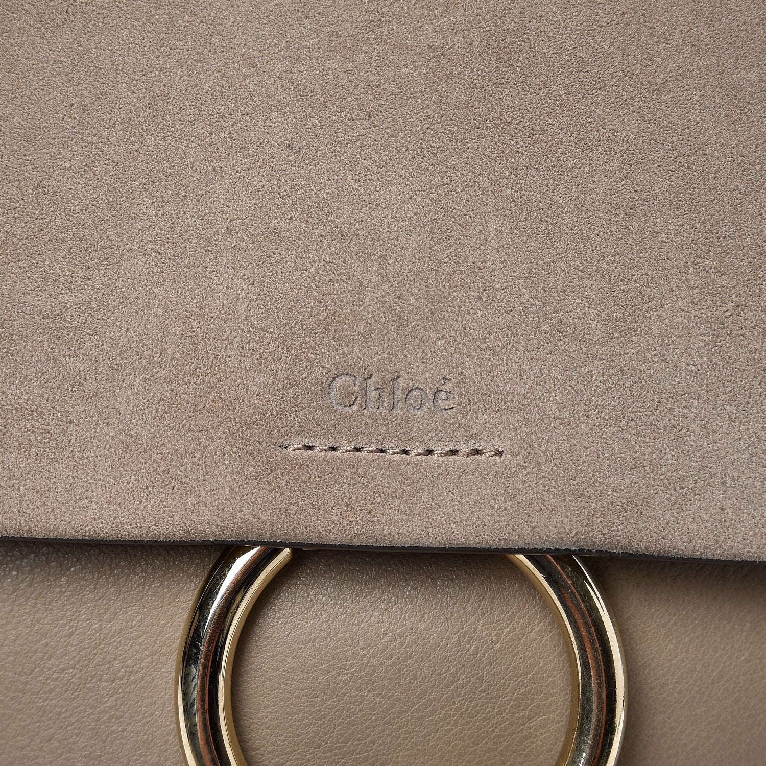 Chloe Suede Calfskin Small Faye Backpack Motty Grey 10 of 10