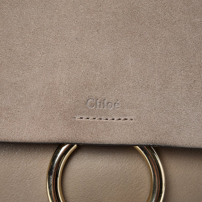Chloe Suede Calfskin Small Faye Backpack Motty Grey 10 of 10