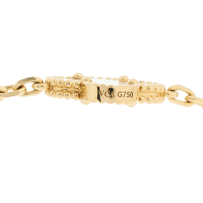 Van Cleef & Arpels 18K Yellow Gold Mother of Pearl 10 Motifs Vintage Alhambra Necklace 5 of 6