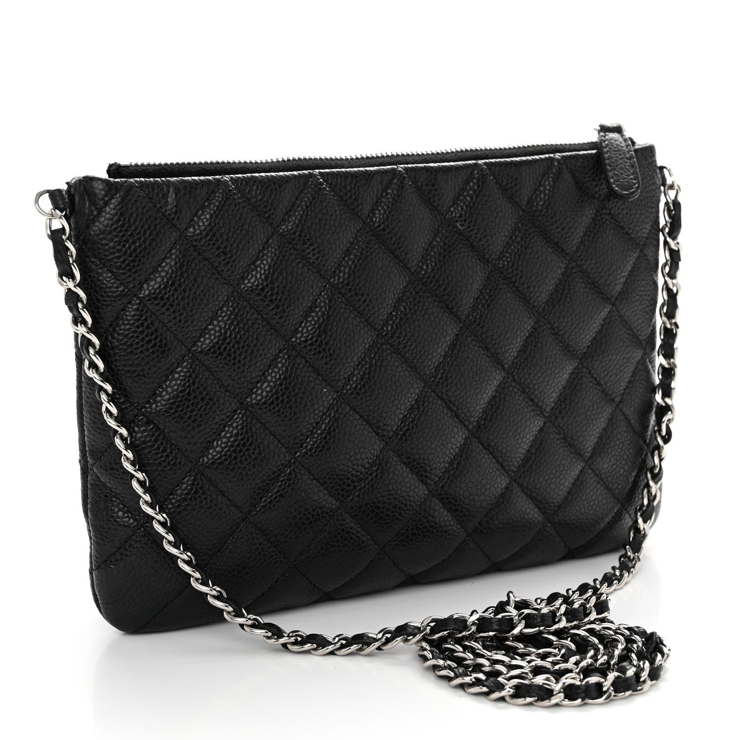 Chanel Iridescent Caviar Quilted Daily Zip Crossbody Bag Black 3 of 12