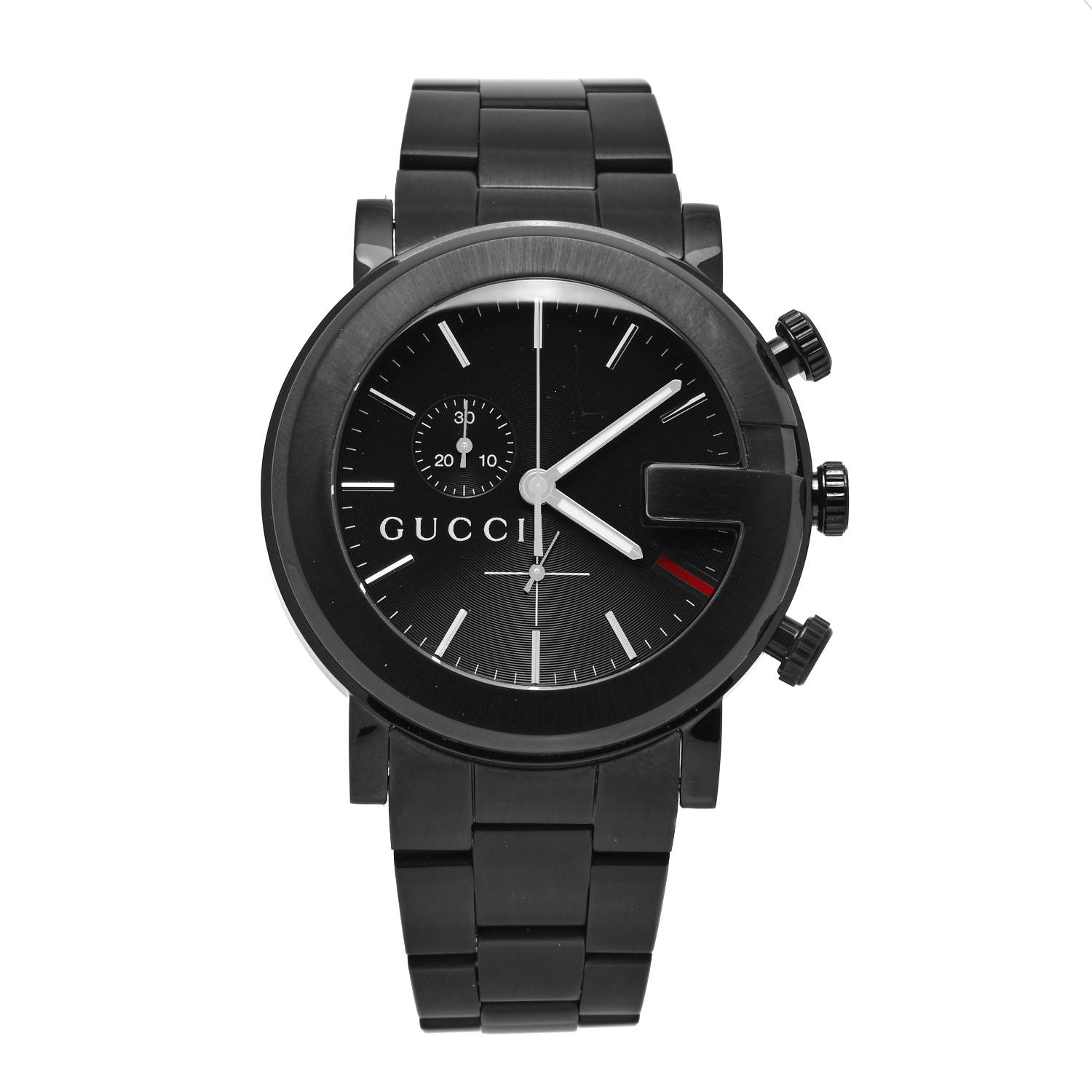 Gucci PVD Stainless Steel 44mm 101M G-Chrono Quartz Watch Black 1 of 4