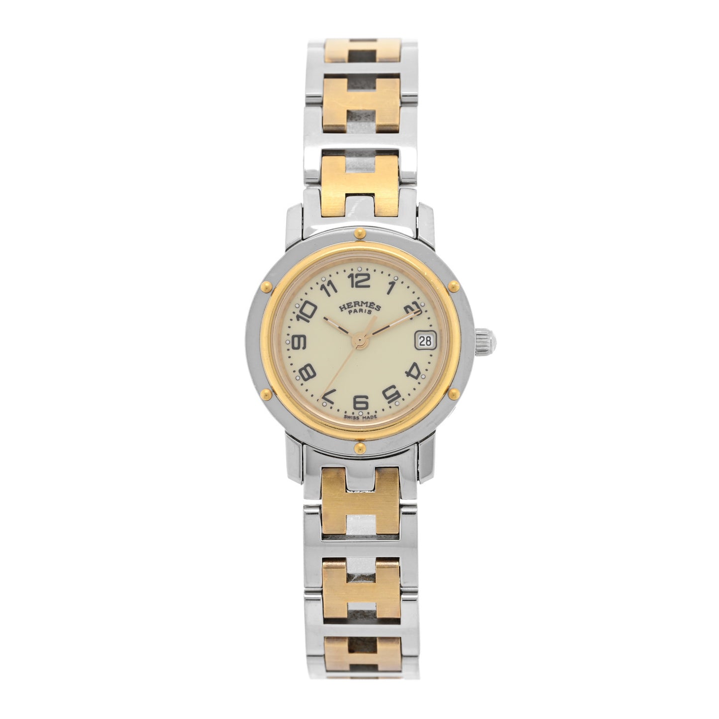 Stainless Steel 24mm Clipper Quartz Watch Gold