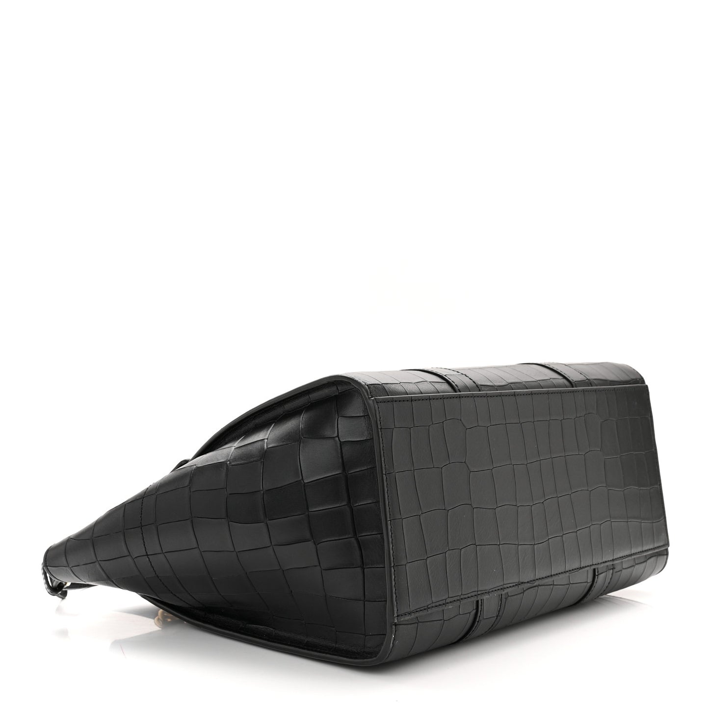 Calfskin Crocodile Embossed Bayswater Black