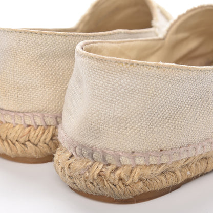 Chanel Toile CC Espadrilles 38 Beige Black 11 of 16