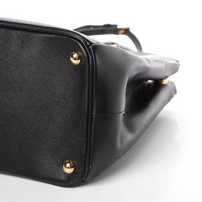 Prada Saffiano Medium Galleria Double Zip Tote Black 9 of 9