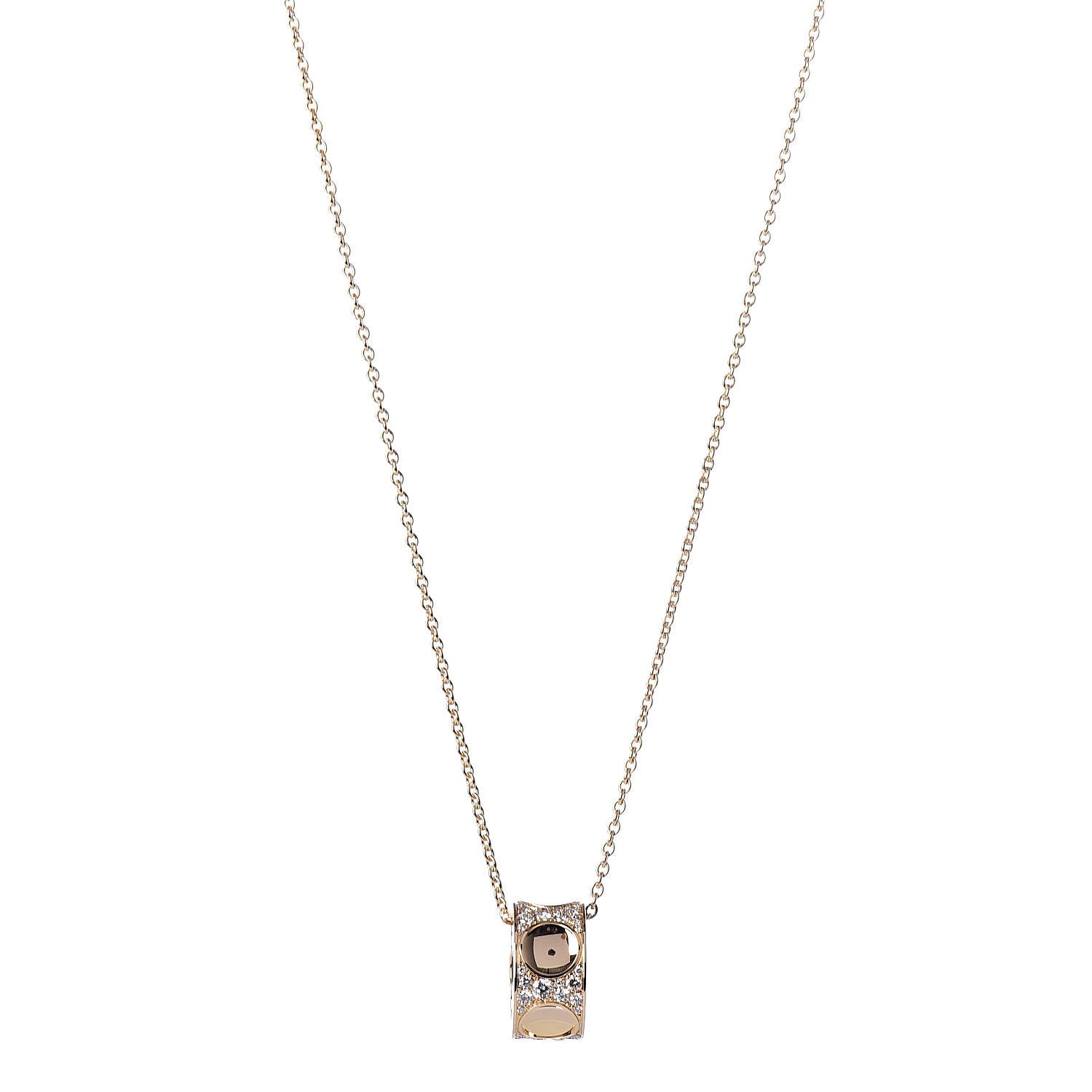 Louis Vuitton 18K Yellow Gold Diamond Empreinte Pendant Necklace 1 of 7