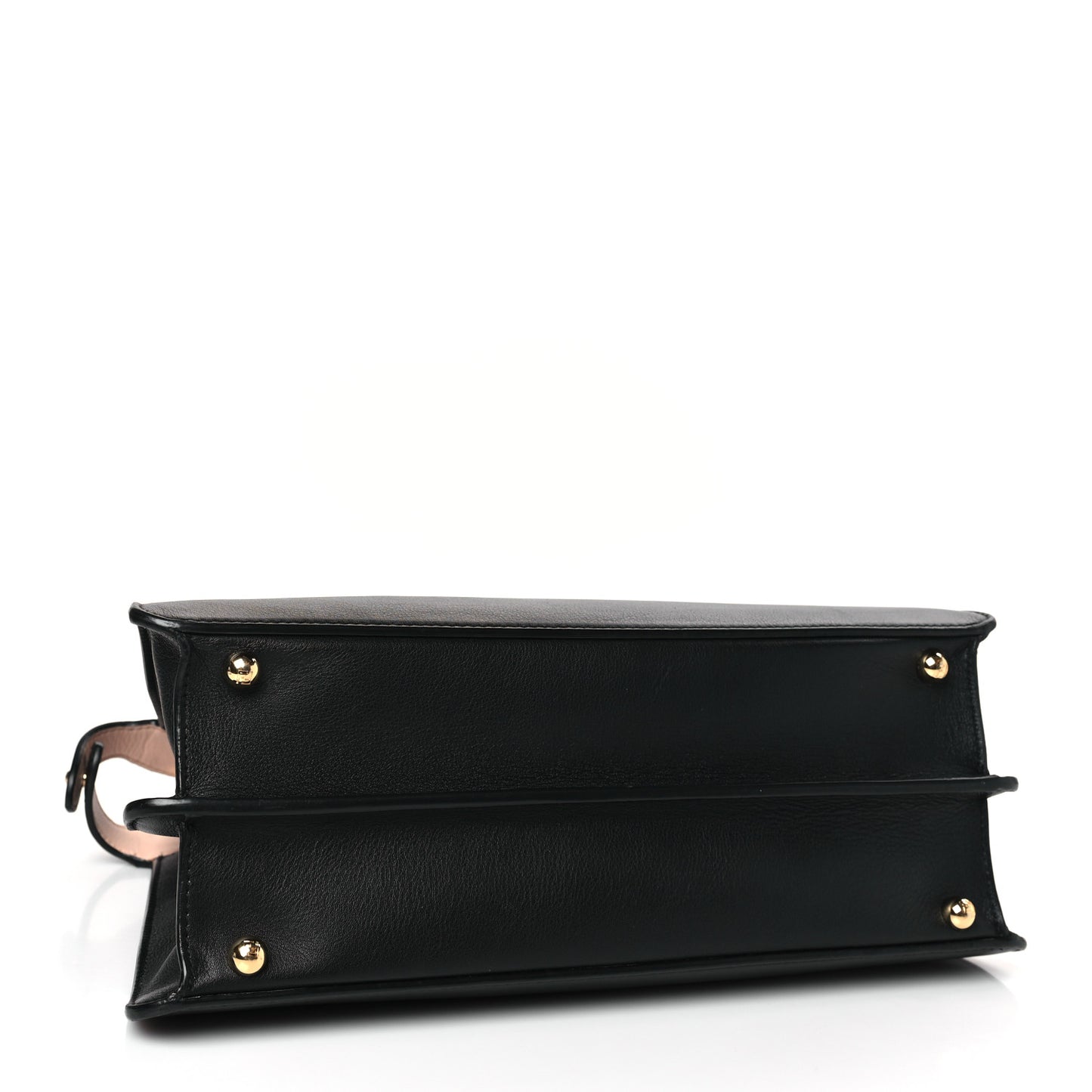 Vitello Seta Shiny Nappa Medium Peekaboo I SEE U Satchel Black Light Rose