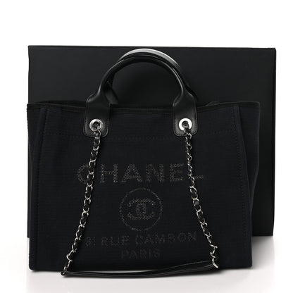 Chanel Mixed Fibers Small Deauville Tote Black 12 of 12