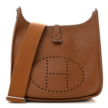 Hermes Taurillon Clemence Evelyne III PM Gold 1 of 13
